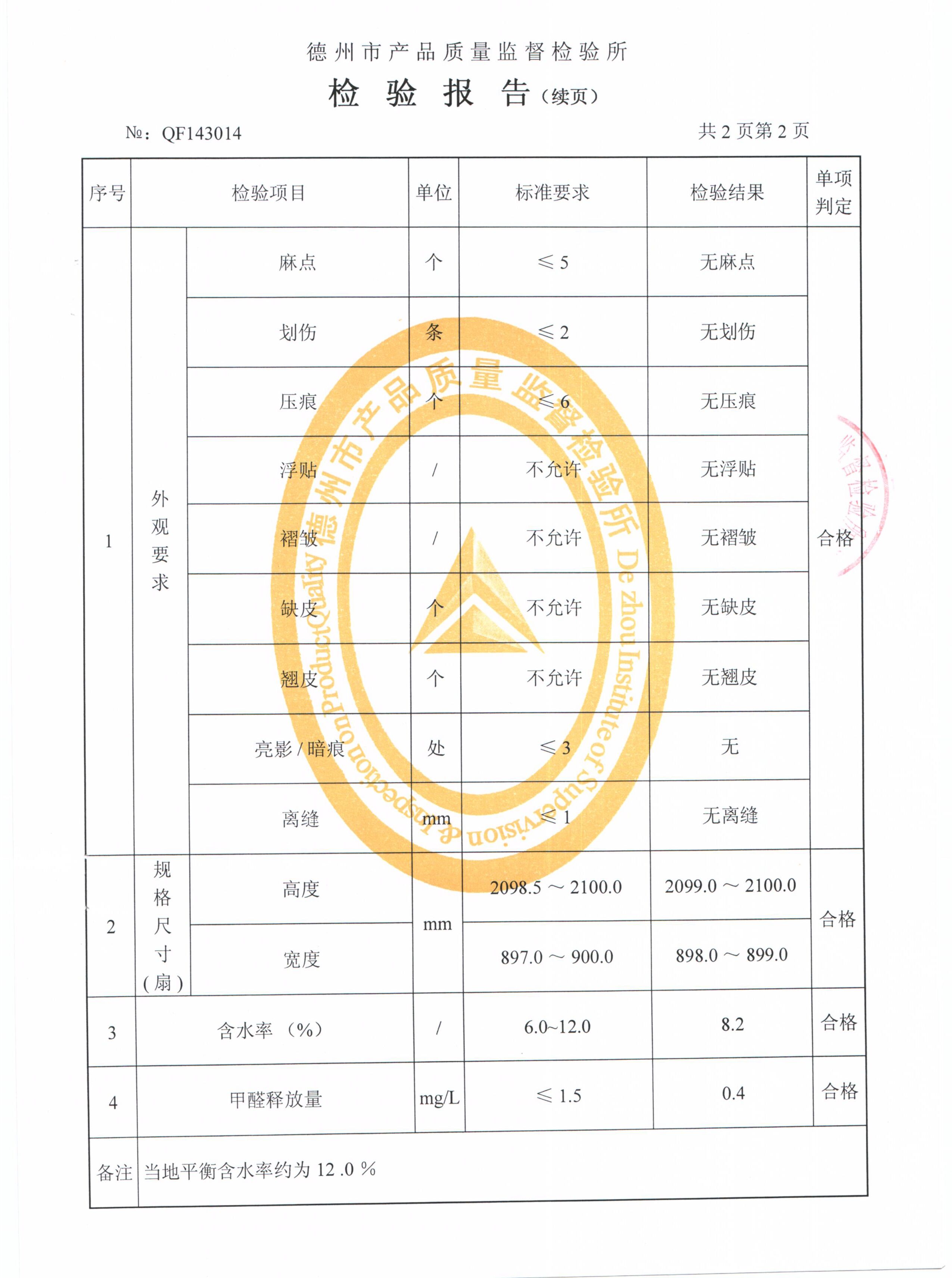 檢驗(yàn)報(bào)告